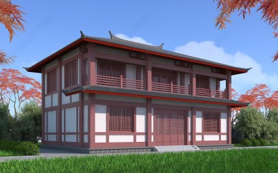 中式古建筑3D模型下载